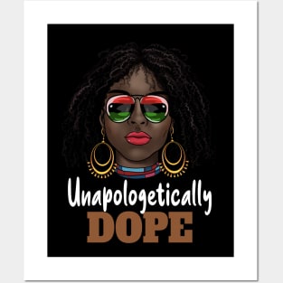 Melanin Girl Unapologetically Dope Black Afro - Juneteenth Posters and Art